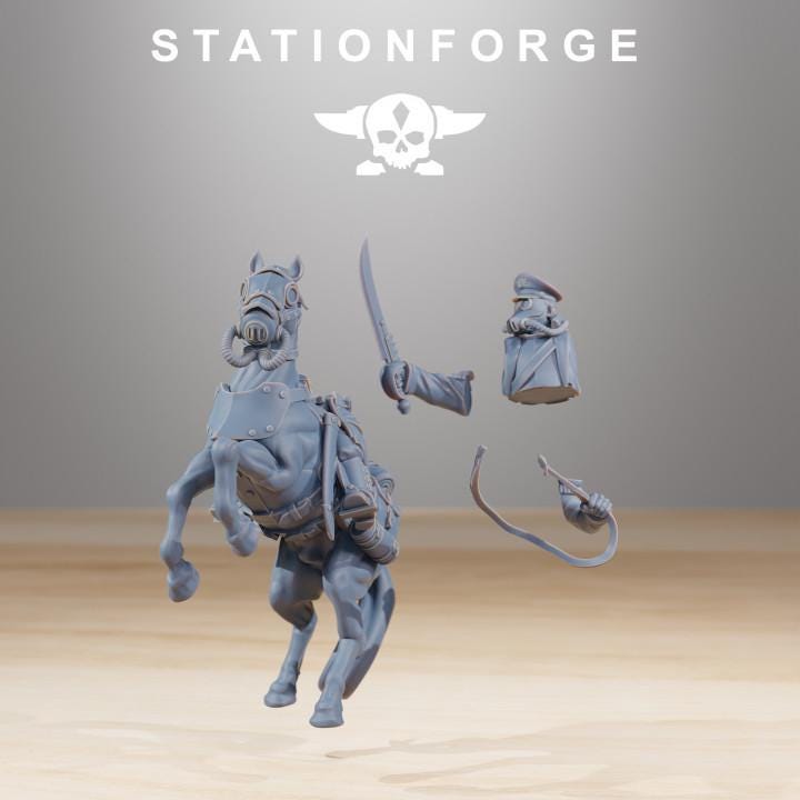 GrimGuard Cavalry Captain + Base - Station Forge
