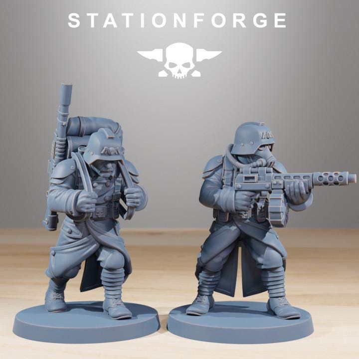 GrimGuard Combatants + Bases (10) - Station Forge