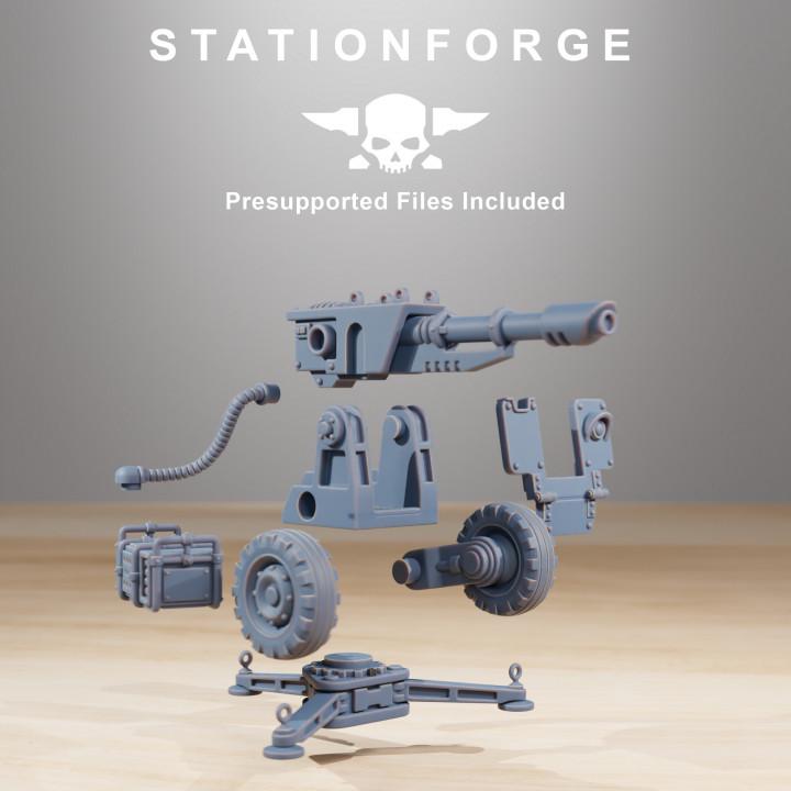 GrimGuard Battle Weapon Team + Base - Station Forge