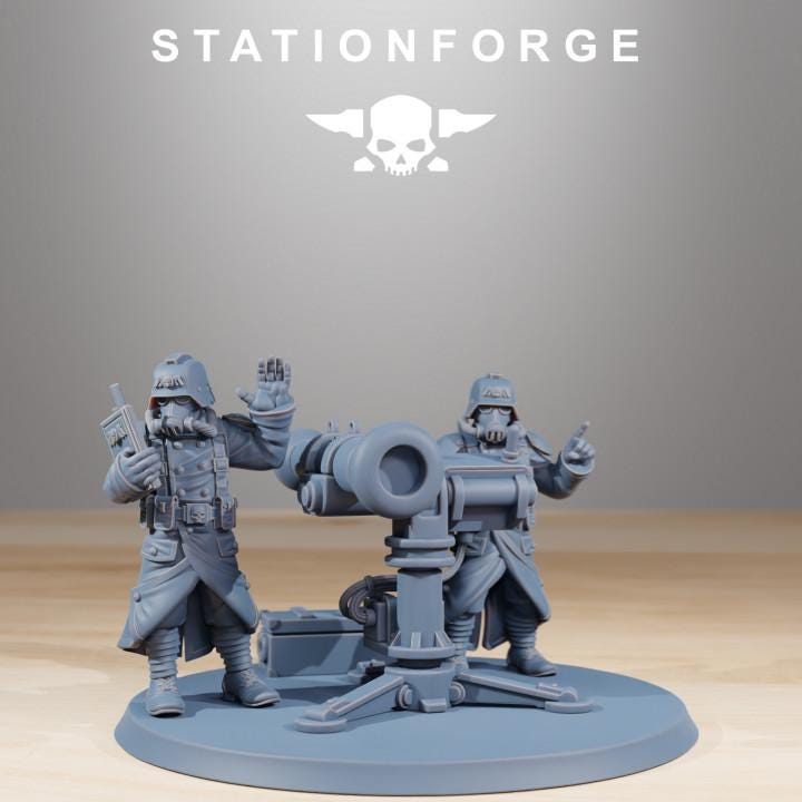 GrimGuard Battle Weapon Team + Base - Station Forge