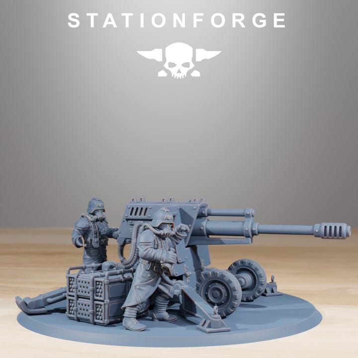 GrimGuard Battle Weapon Team + Base - Station Forge