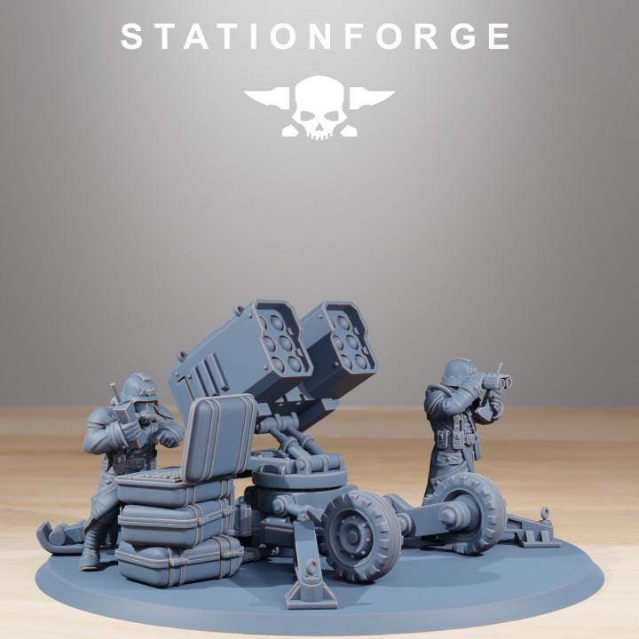 GrimGuard Battle Weapon Team + Base - Station Forge