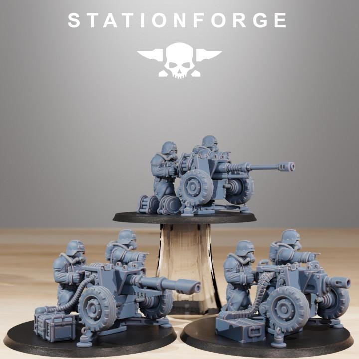 GrimGuard Battle Weapon Team + Base - Station Forge