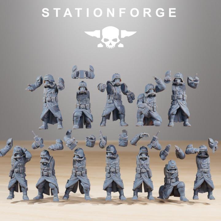 GrimGuard Battle Weapon Team + Base - Station Forge