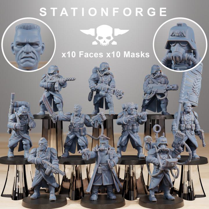 GrimGuard Combatants + Bases (10) - Station Forge