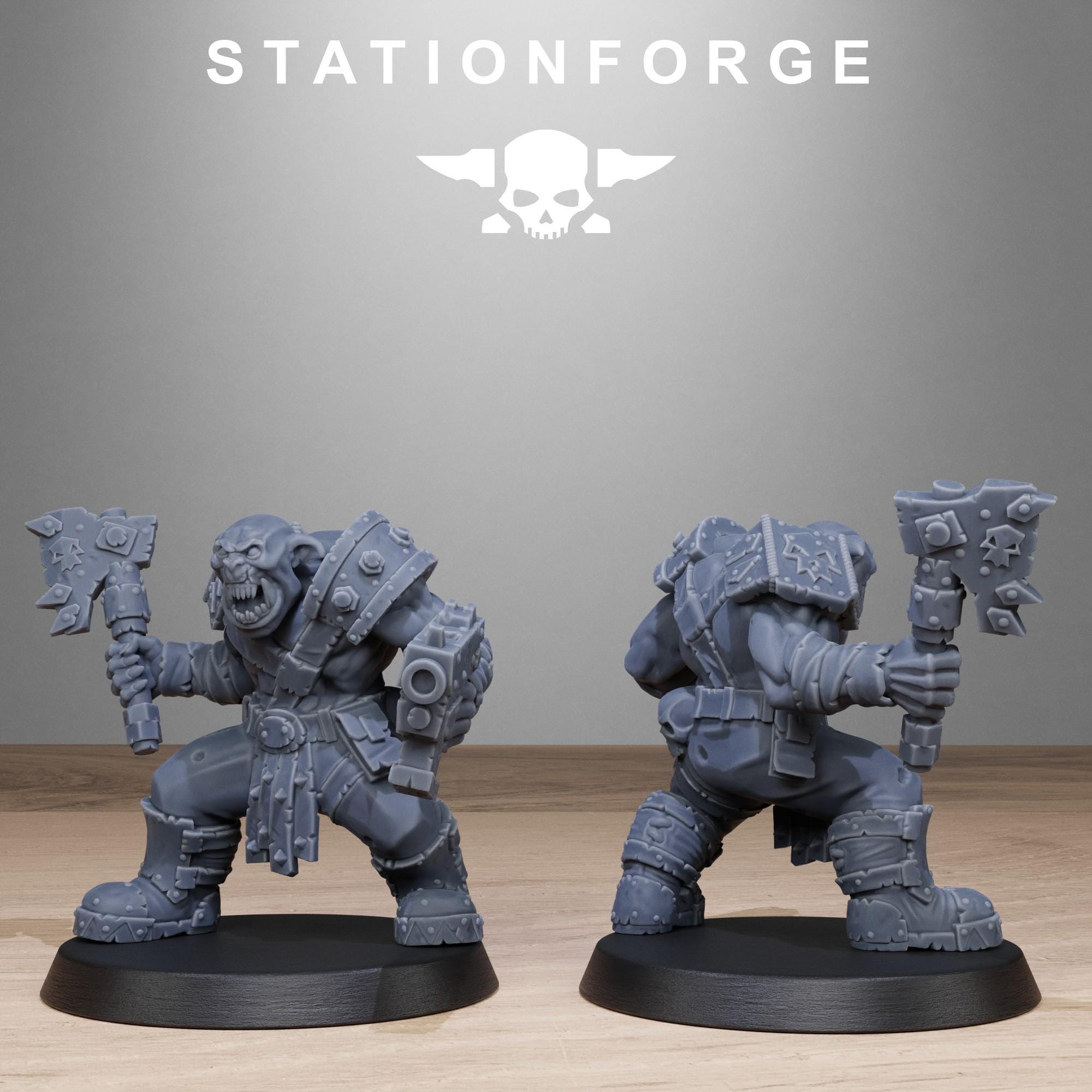 Orkas Bros Infantry + Bases (10) - Station Forge