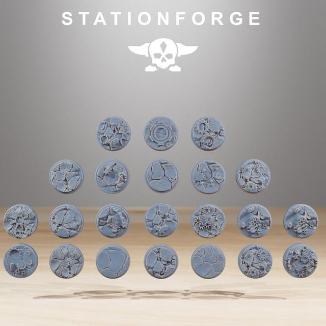 25mm Deserted Bases/Toppers (20) - Station Forge