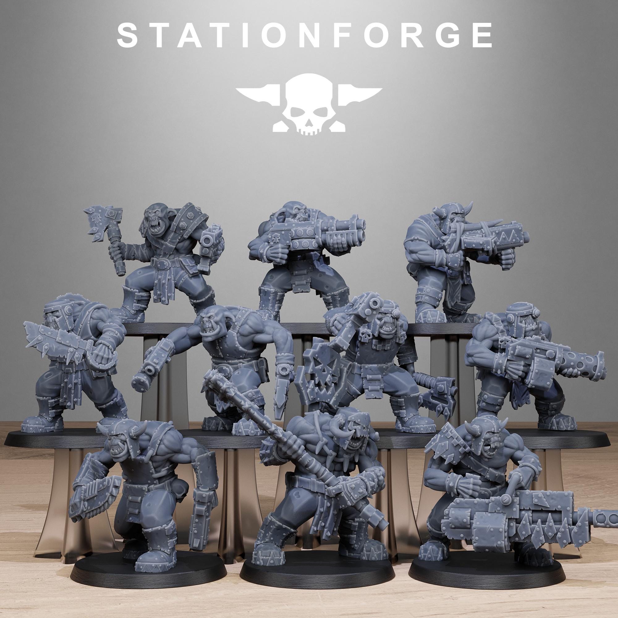 Orkas Bros Infantry + Bases (10) - Station Forge